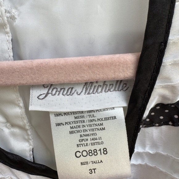 NWOT Jona Michelle 3T Girls Black and White Stripe Formal Sleeveless Dress - Picture 5 of 6